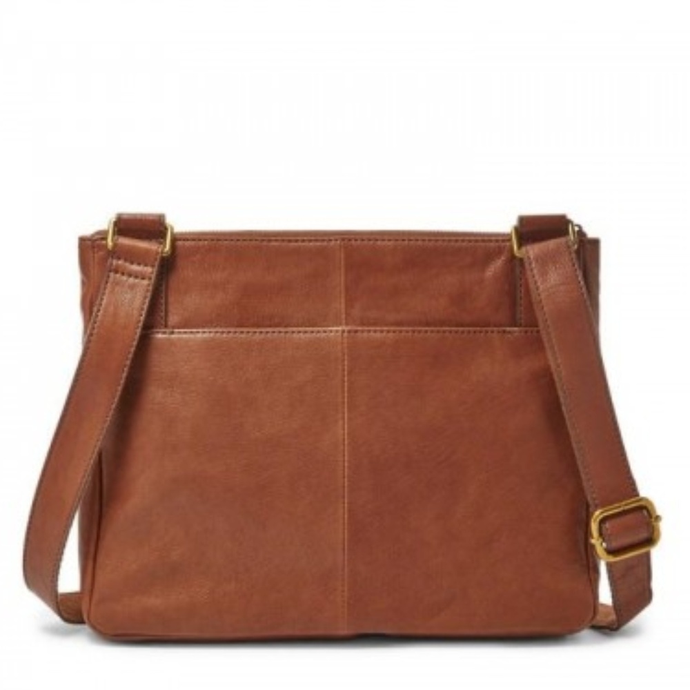 NWT Fossil Corey Large Brown Leather Crossbody Bag - Picture 3 of 7